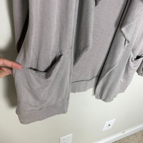 Athleta Studio Wrap Cardigan Light Purple Womens Small Long Slouchy - Picture 5 of 7